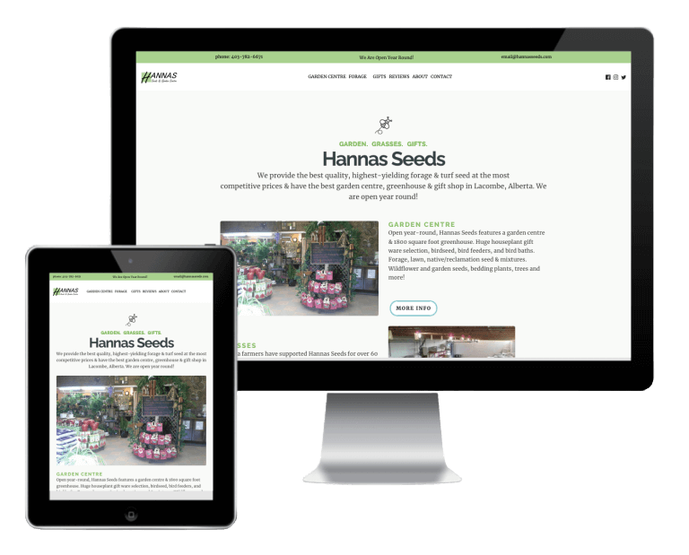 Hannas Seeds Is A Client That We Provided Web Design And Website Care Plan, Hosting And Seo.